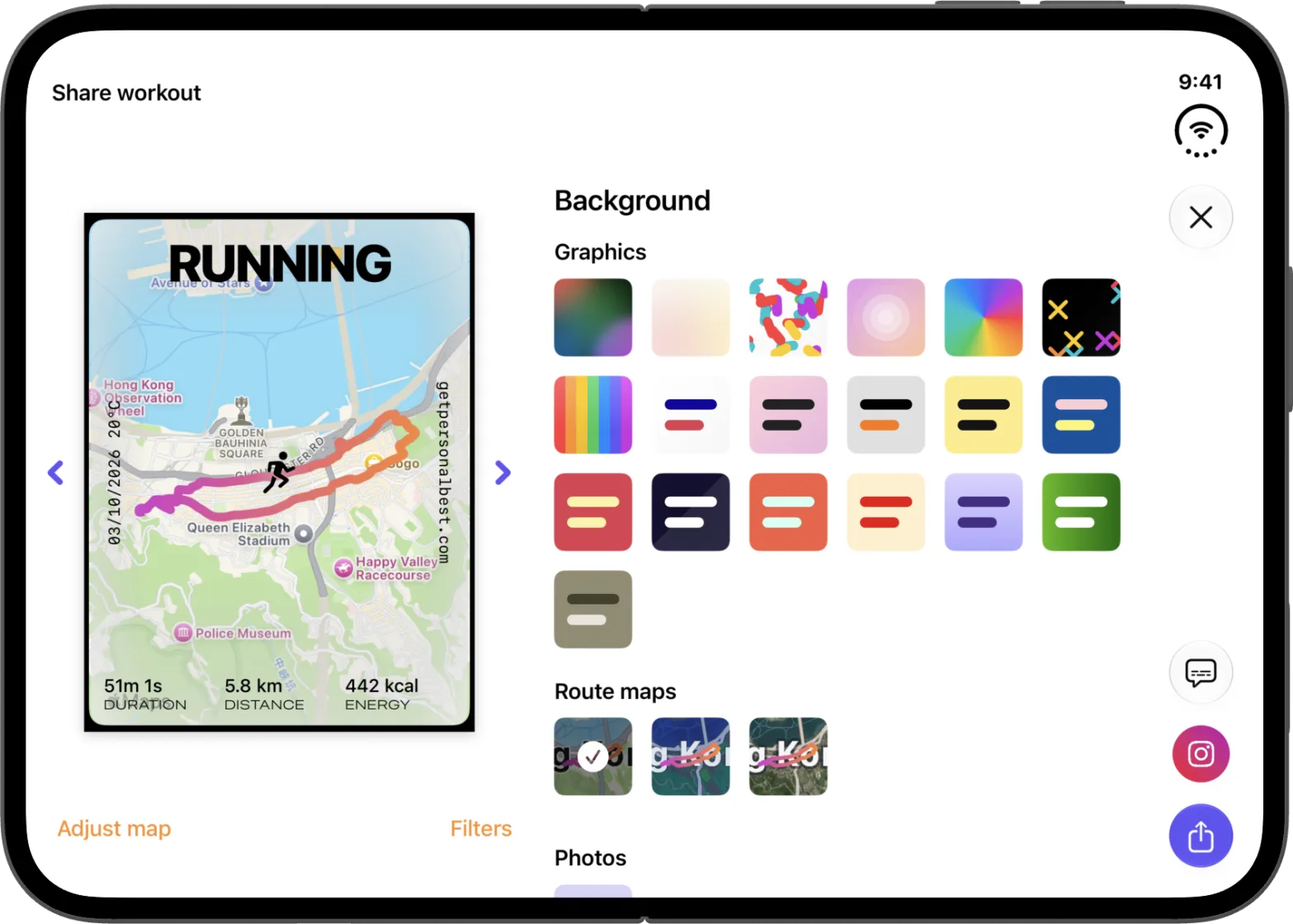 Sharing on iPhone Duo, open in landscape