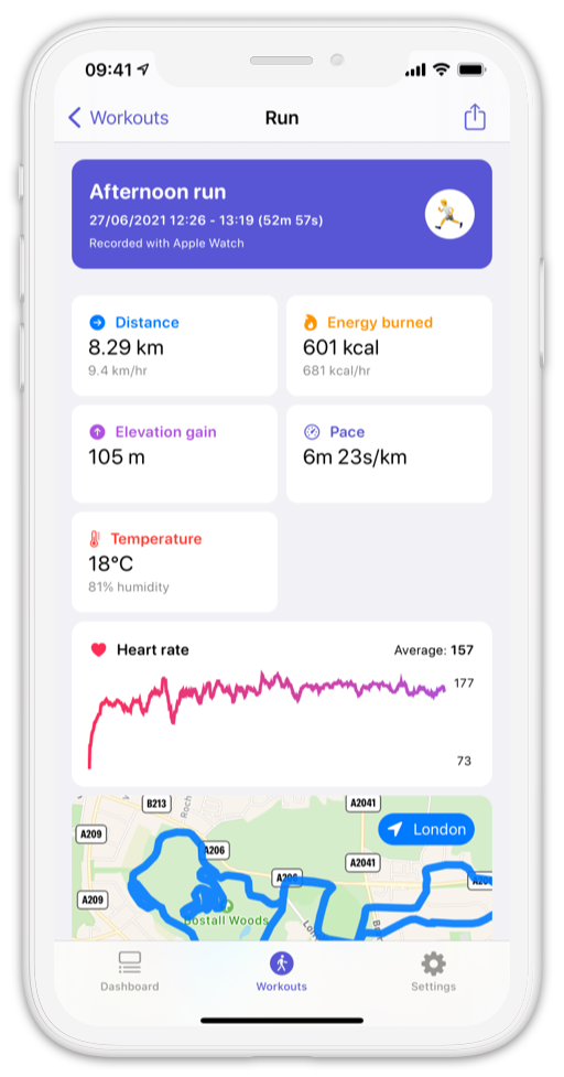 Personal Best Workout tracking for iPhone