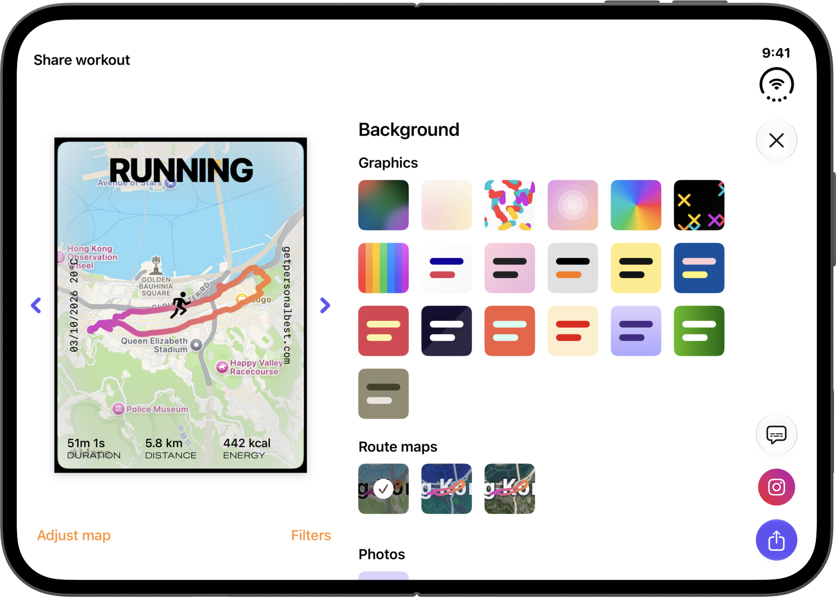 Sharing on iPhone Duo, open in landscape